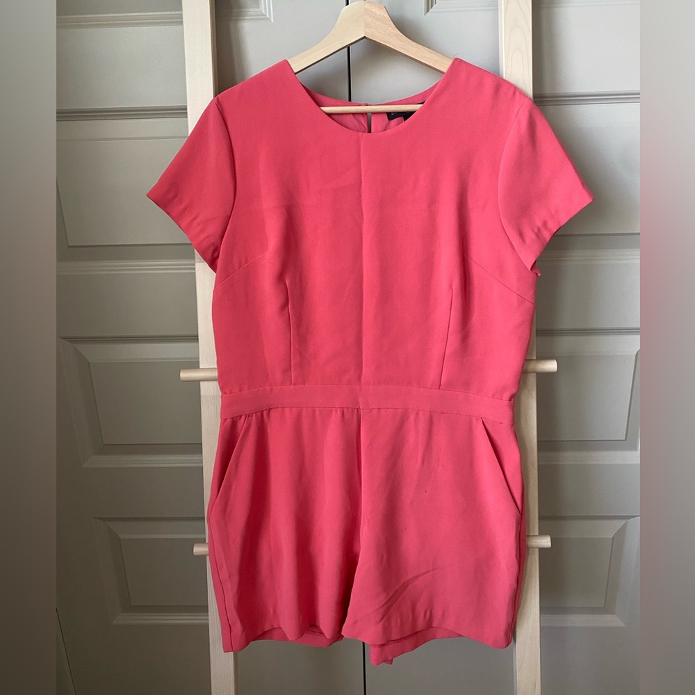 Coral Short Sleeve Romper